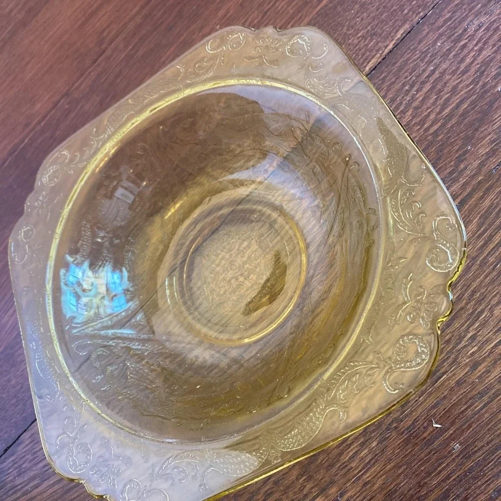 Amber Yellow Depression Glass 7